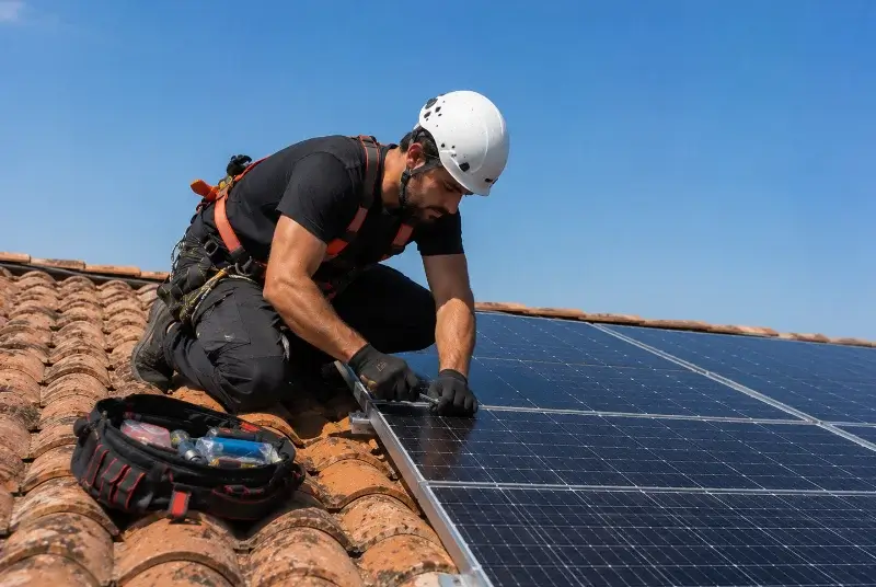 Maintenance et monitoring de panneaux solaires à Sainte-Lheurine